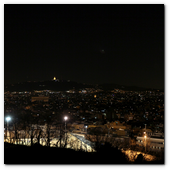 :: Pulse para Ampliar :: BCN15MARZ012.- Vista nocturna de Barcelona desde la terraza del Xalet Montjuic.