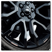 Victoria Beckham y Land Rover presentan el Range Rover Evoque Special Edition. Llantas de aleaci&oacute;n de 20'' lacadas en negro brillante con acabados en oro rosa