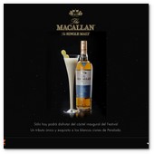 :: Pulse para Ampliar :: Los jardines de Perelada y sus fant&aacute;sticos cisnes blancos son el leit-motiv del "C&oacute;ctel Inaugural", en el el que H&eacute;ctor Henche (Fizz Bartenders) ha impreso un excelente maridaje de The Macallan con una mezcla de mosto de uvas de la  variedad garnacha blanca y moscatel -t&iacute;picas de la regi&oacute;n-  con un toque floral conseguido a base de mezclar flores de p&eacute;talo blanco, como la rosa y el jazm&iacute;n.