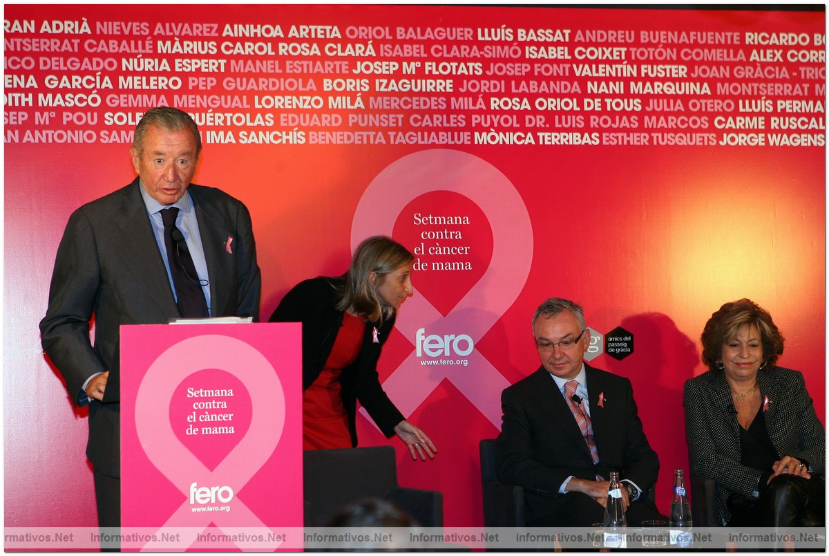 BCN, 19OCT09.- Semana Internacional de la Lucha contra el C�ncer de Mama en Barcelona (por FERO)
Intervenci�n del presidente de la Fundaci�n Oncol�gica de Investigaci�n Fero, Leopodo Rod�s