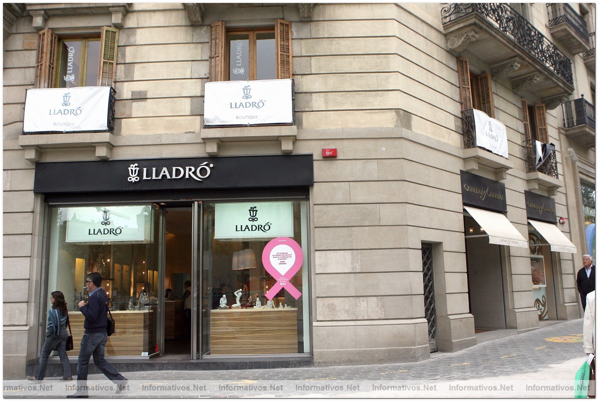 BCN, 19OCT09.- Semana Internacional de la Lucha contra el C�ncer de Mama en Barcelona (por FERO)
 Numerosos establecimientos de P� de Gracia se han acogido a la iniciativa de FERO