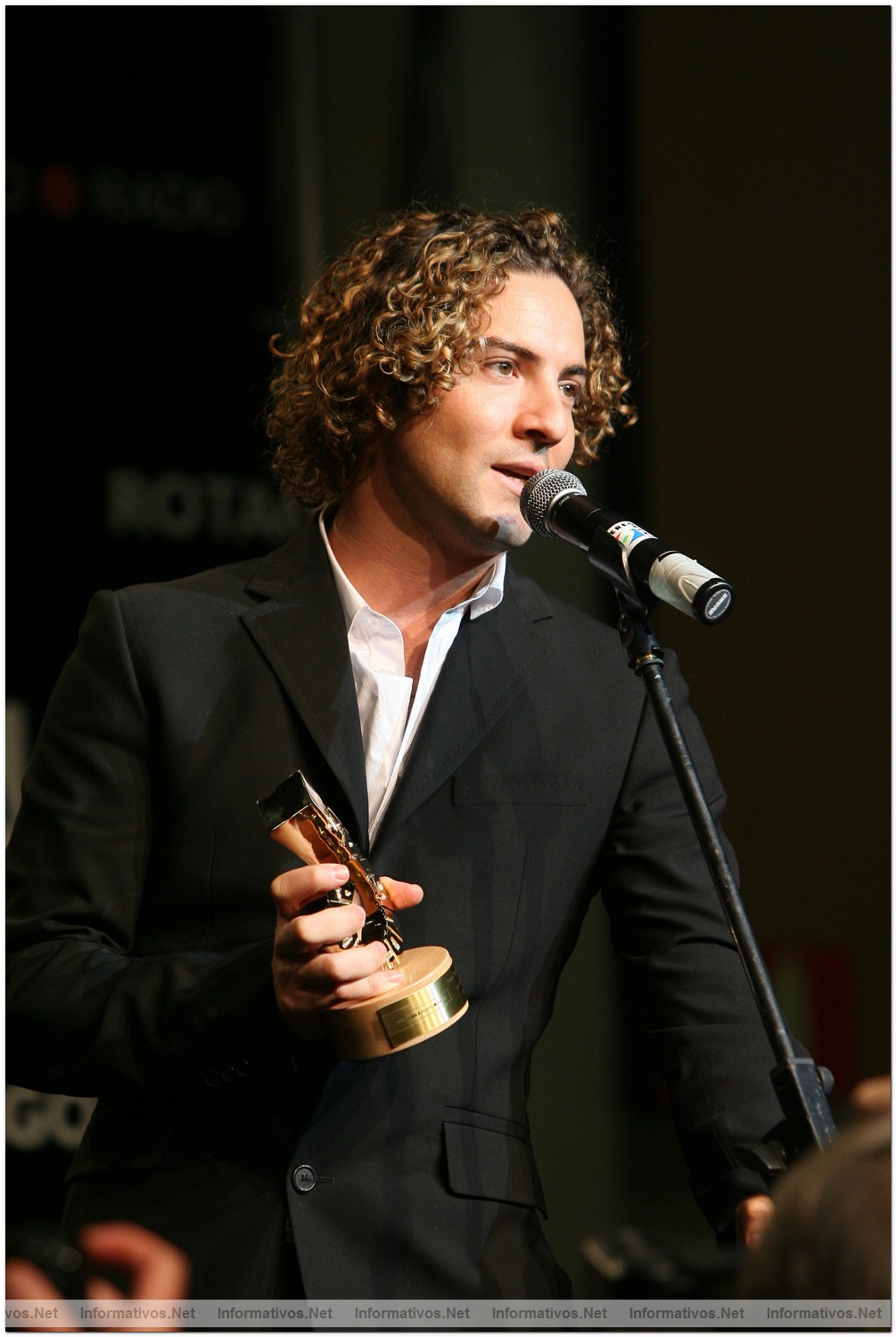 Premios Protagonistas 2009 - El Botillo: el cantante David Bisbal ha sido premiado por su trayectoria internacional