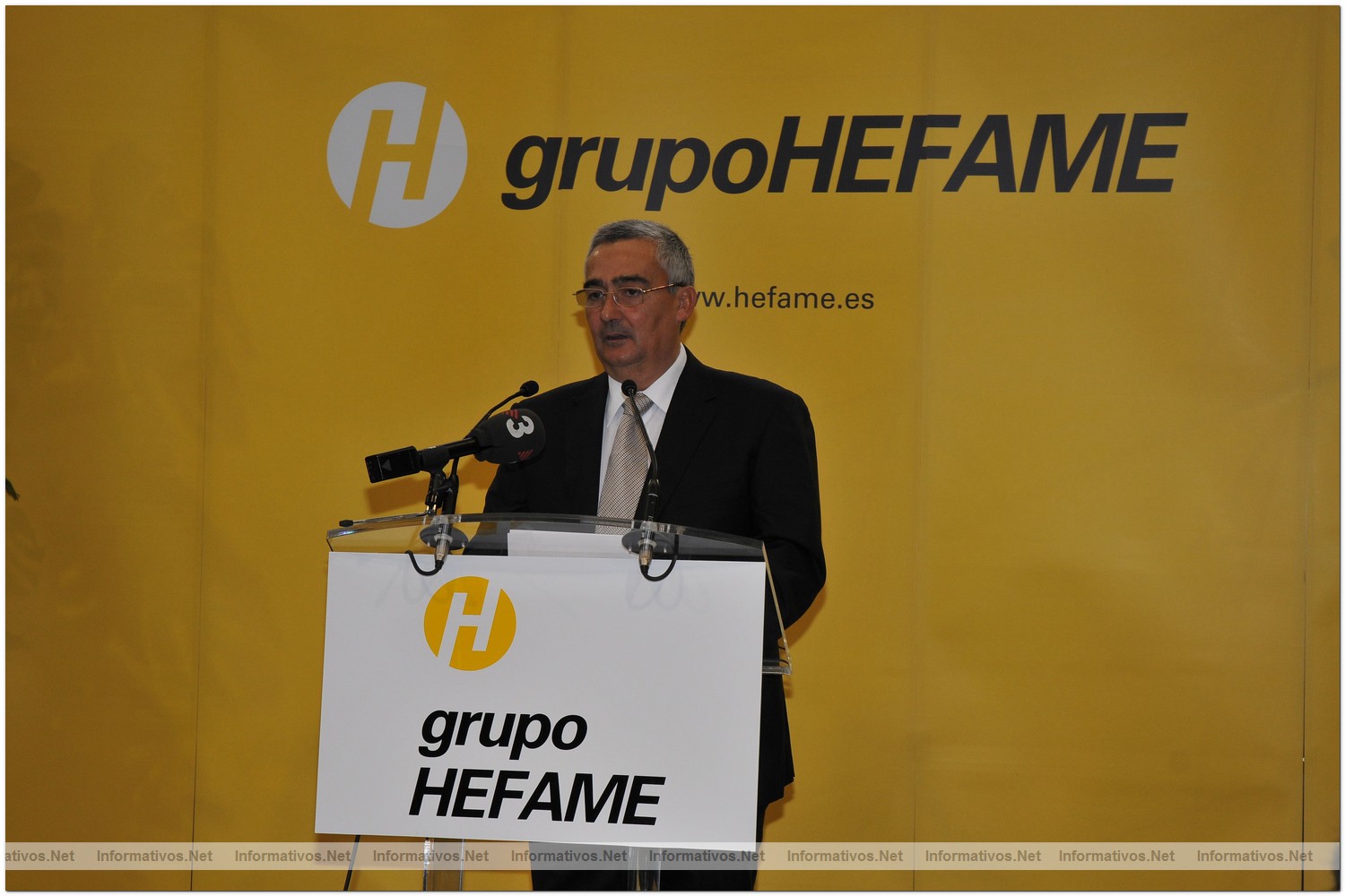 Antonio Abril, Presidente de Grupo Hefame, en la presentaci�n de las nuevas instalaciones en Barcelona