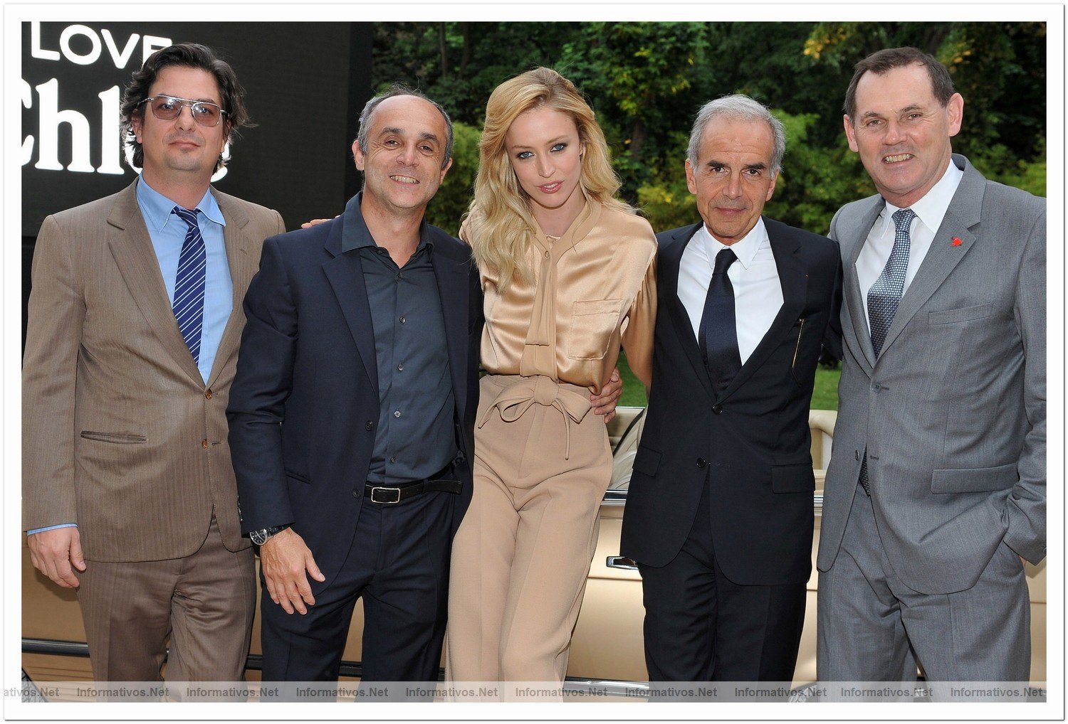 Chlo� presenta en Par�s su nueva fragancia 'Love, Chloe'. Roman Coppola, director del v�deo de la campa�a, Michele Scannavini, presidente de Coty Prestige, Raquel Zimmermann, musa de la fragancia 'Love, Chlo�', Ralph Toledano, consejero delegado de Chlo�,  y un invitado