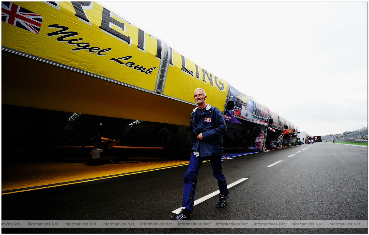 Peter Besenyei of Hungary walks down Hangar Lane during Qualifying  for Round 6 the Red Bull Air Race World Championship at the Eurospeedway, Lausitz on August 7, 2010 in Germany