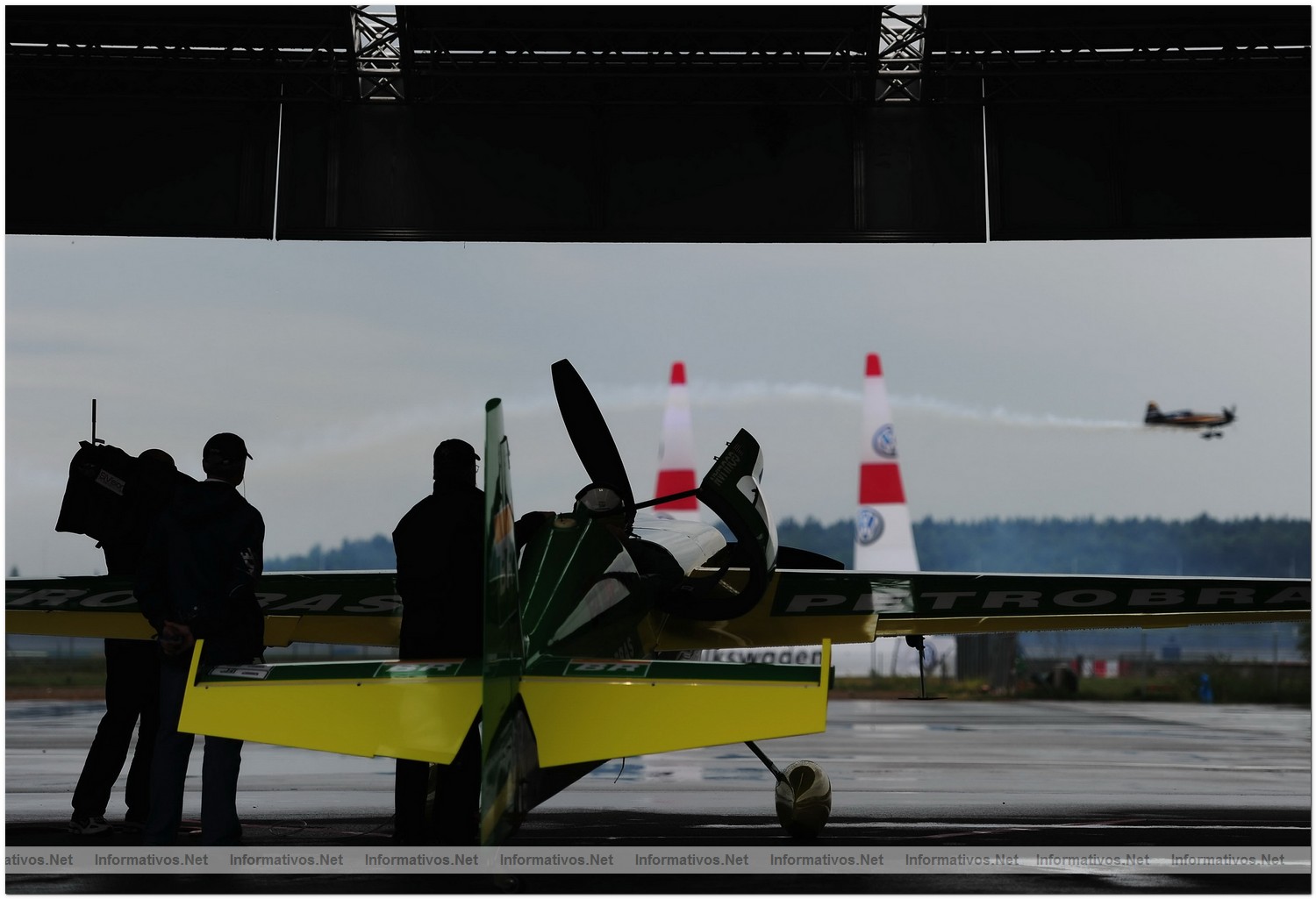Michael Goulian of USA gets ready for Qualifying during Round 6 the Red Bull Air Race World Championship at the Eurospeedway, Lausitz on August 7, 2010 in Germany.
