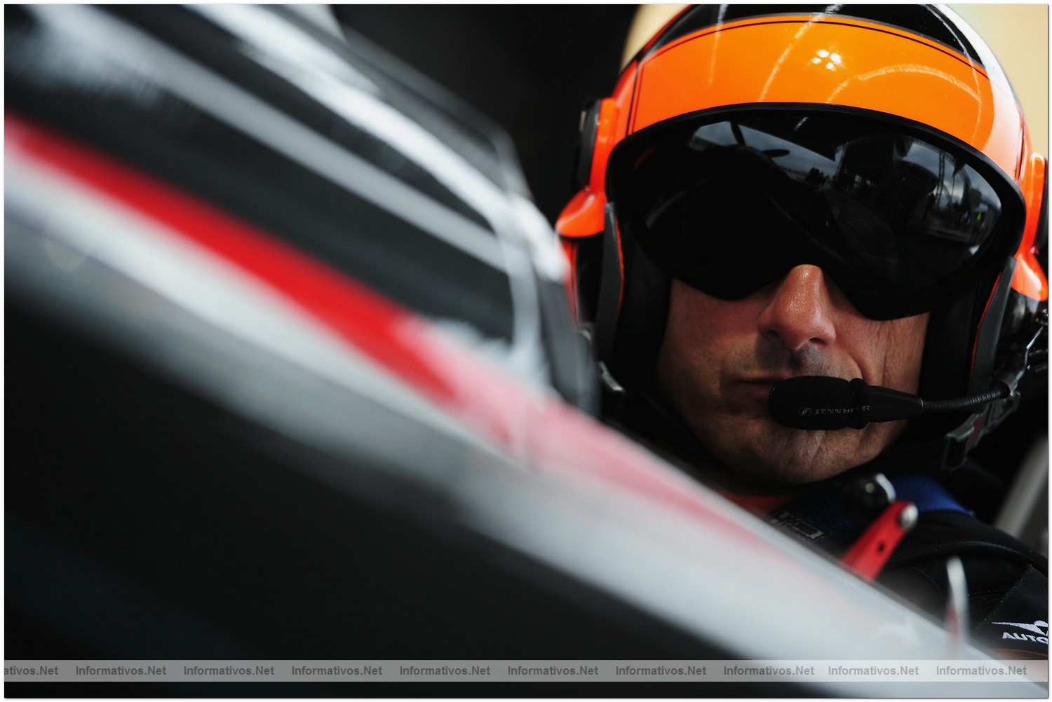 Nicolas Ivanoff of France gets ready for Qualifying during Round 6 the Red Bull Air Race World Championship at the Eurospeedway, Lausitz on August 7, 2010 in Germany.
