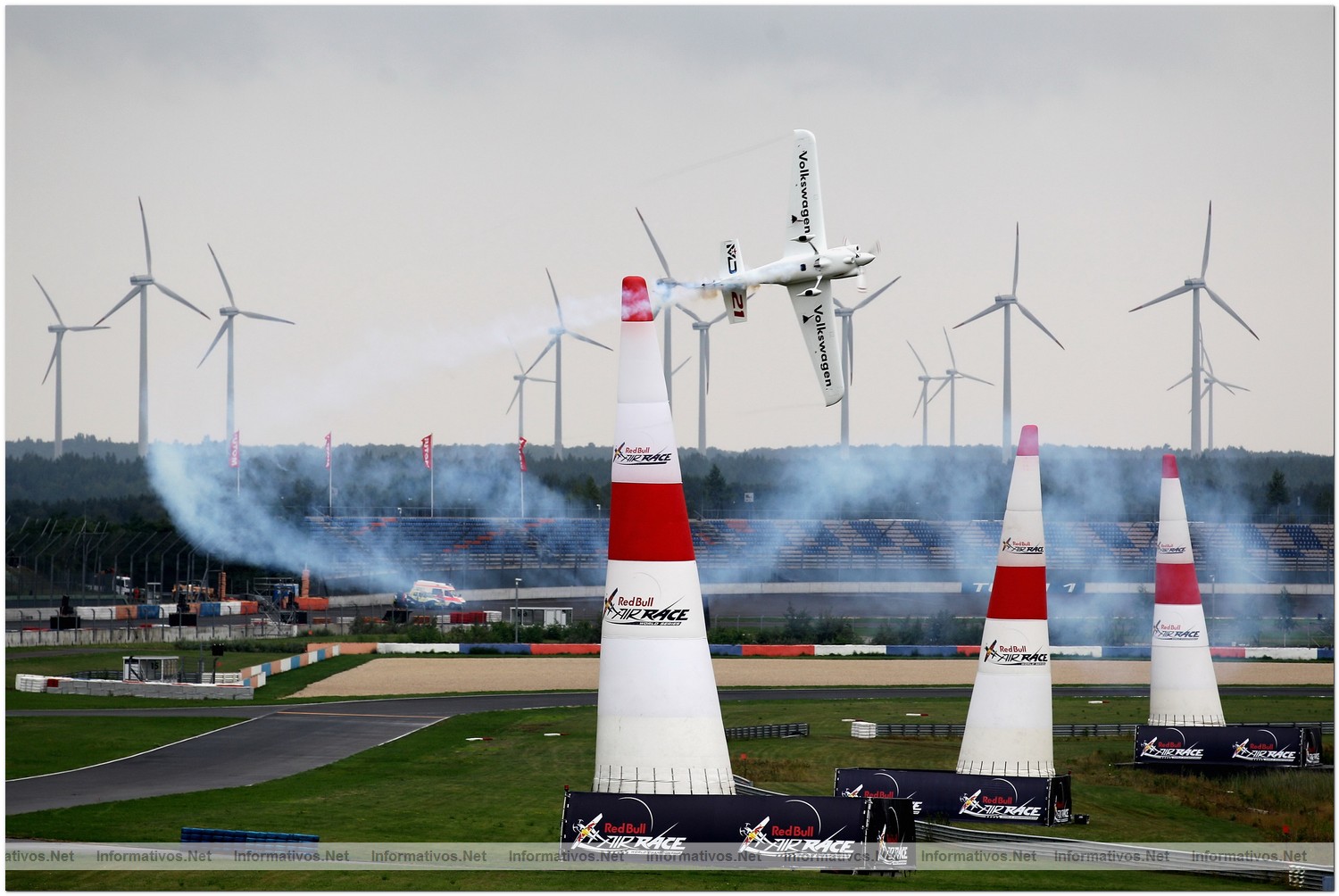 Matthias Dolderer of Germany in action during Qualifying for Round 6 the Red Bull Air Race World Championship at the Eurospeedway, Lausitz on August 7, 2010 in Germany