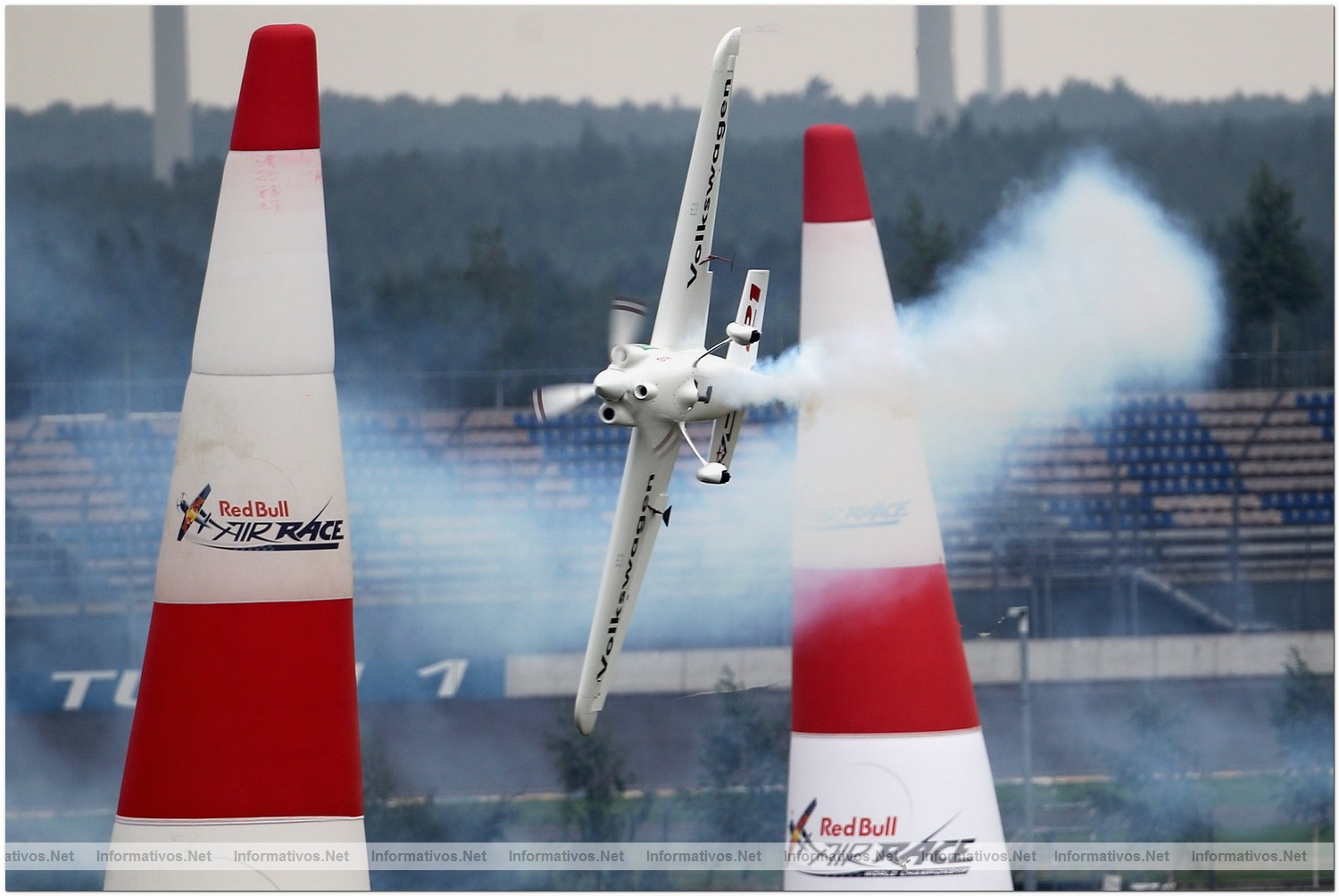 Matthias Dolderer of Germany in action during Qualifying for Round 6 the Red Bull Air Race World Championship at the Eurospeedway, Lausitz on August 7, 2010 in Germany