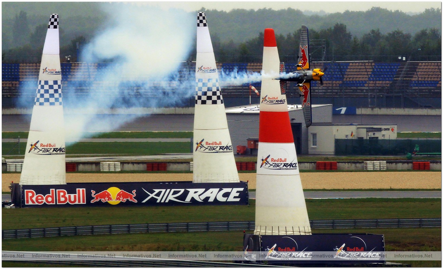 Peter Besenyei of Hungary in action during Qualifying for Round 6 the Red Bull Air Race World Championship at the Eurospeedway, Lausitz on August 7, 2010 in Germany.