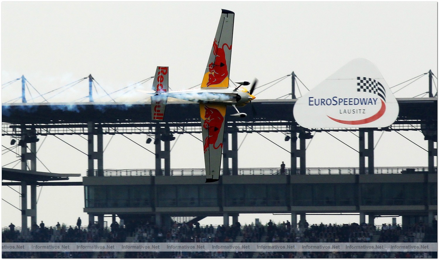 Kirby Chambliss of USA in action during Qualifying  for Round 6 the Red Bull Air Race World Championship at the Eurospeedway, Lausitz on August 7, 2010 in Germany.
