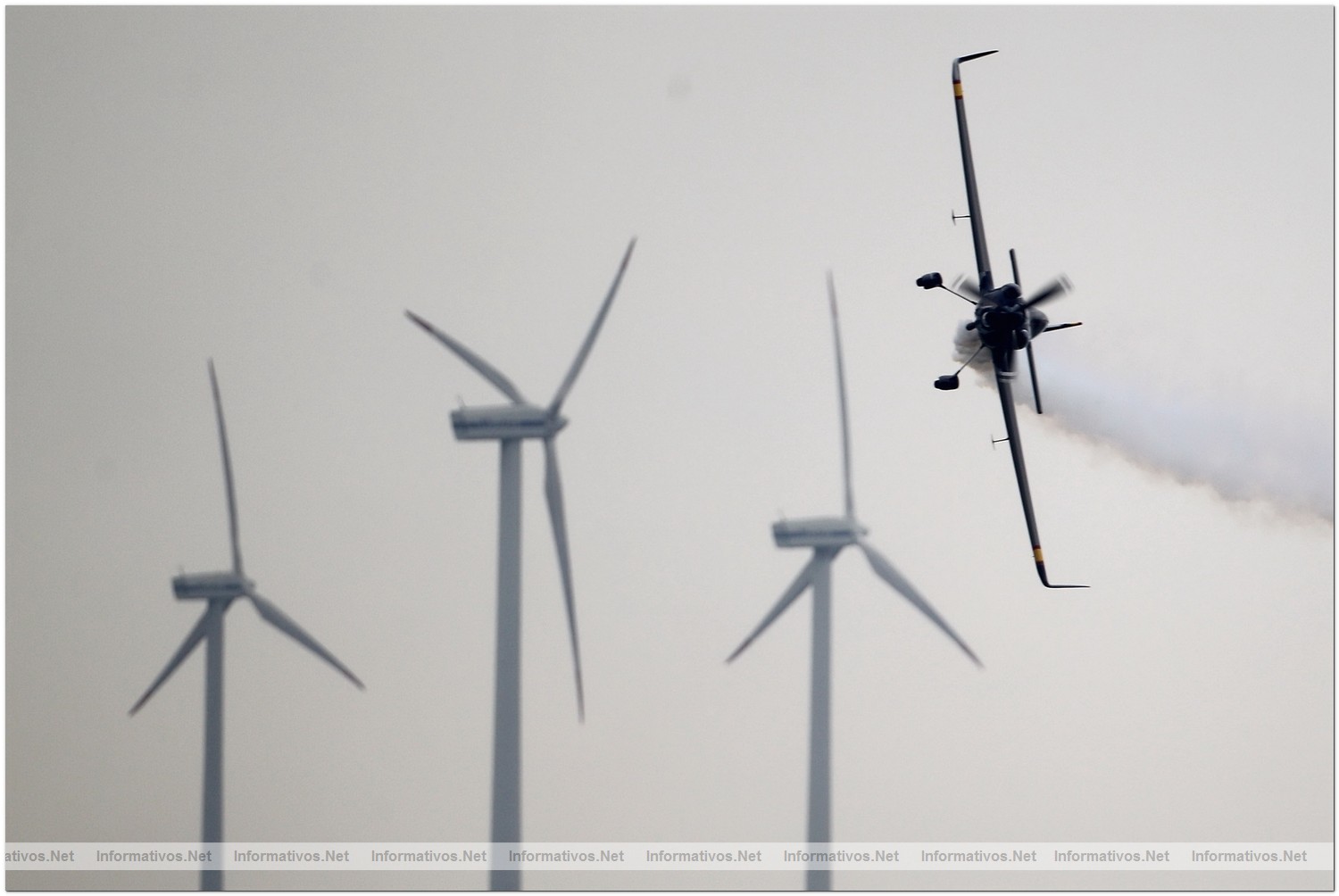 Alejandro Maclean of Spain in action during Qualifying  for Round 6 the Red Bull Air Race World Championship at the Eurospeedway, Lausitz on August 7, 2010 in Germany.