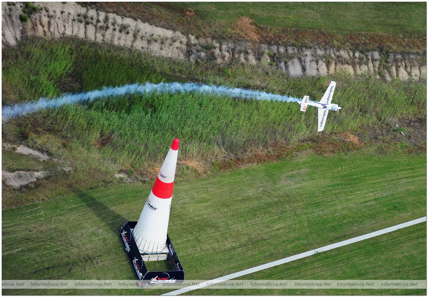 Matthias Dolderer of Germany in action during Qualifying for Round 6 of the Red Bull Air Race World Championship at the Eurospeedway, Lausitz on August 8, 2010 in Germany.