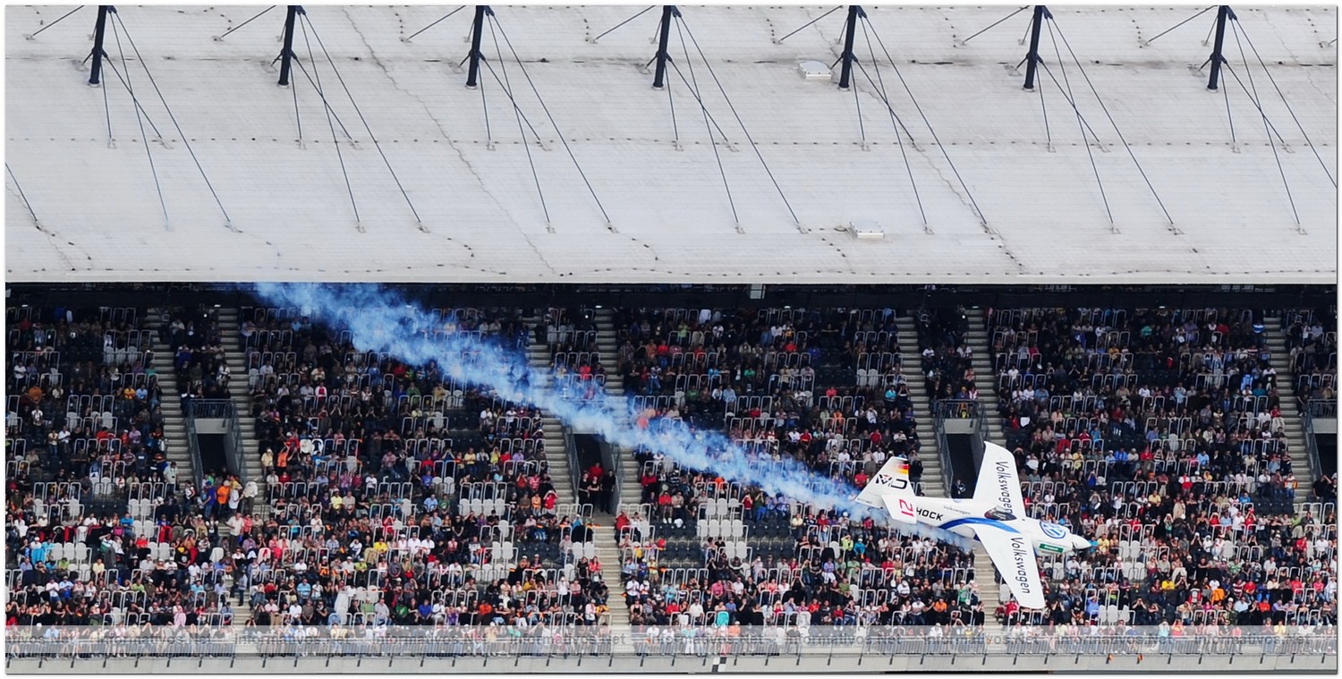 Matthias Dolderer of Germany in action during Qualifying for Round 6 of the Red Bull Air Race World Championship at the Eurospeedway, Lausitz on August 8, 2010 in Germany.