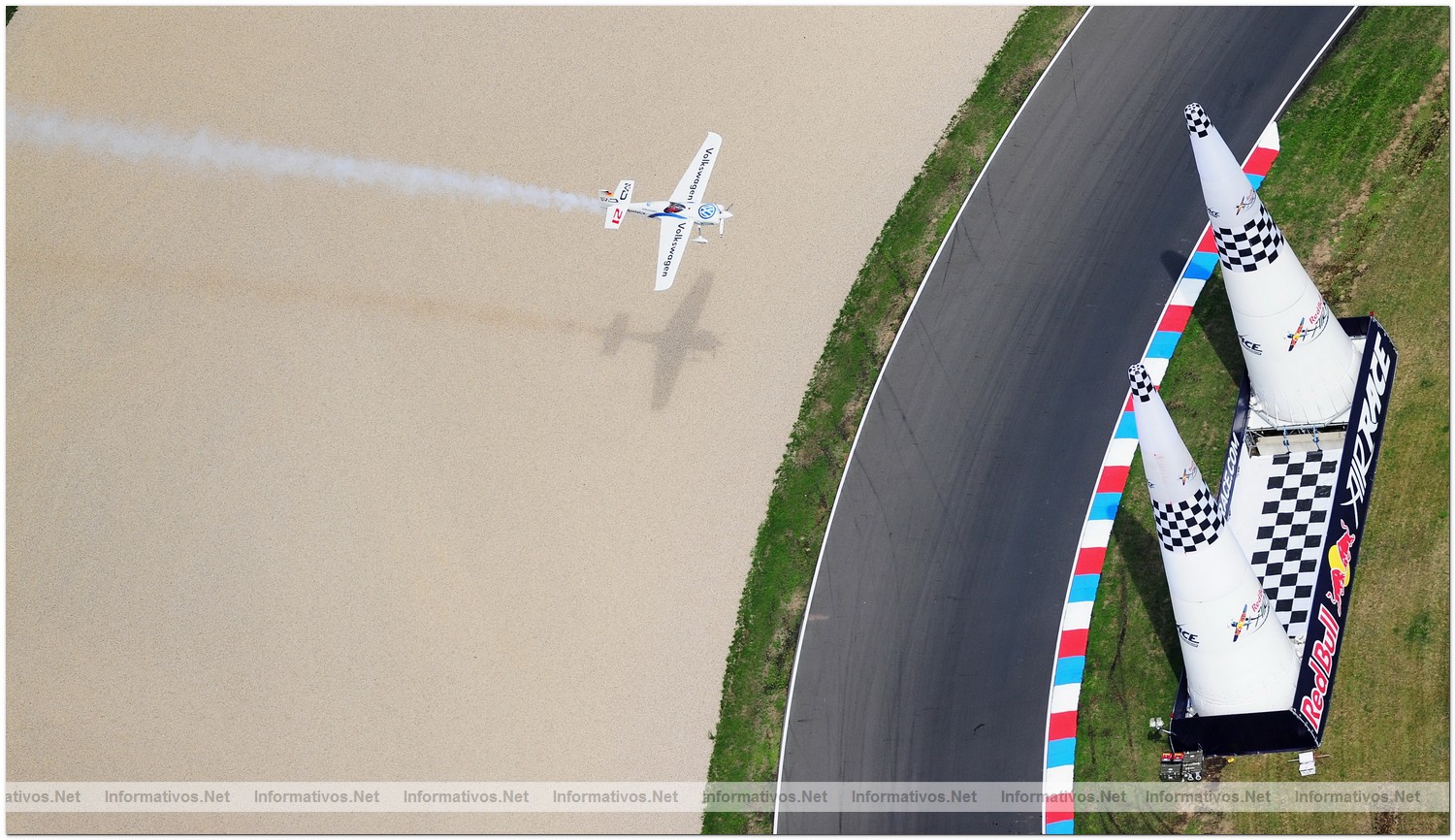 Matthias Dolderer of Germany in action during Qualifying for Round 6 of the Red Bull Air Race World Championship at the Eurospeedway, Lausitz on August 8, 2010 in Germany.