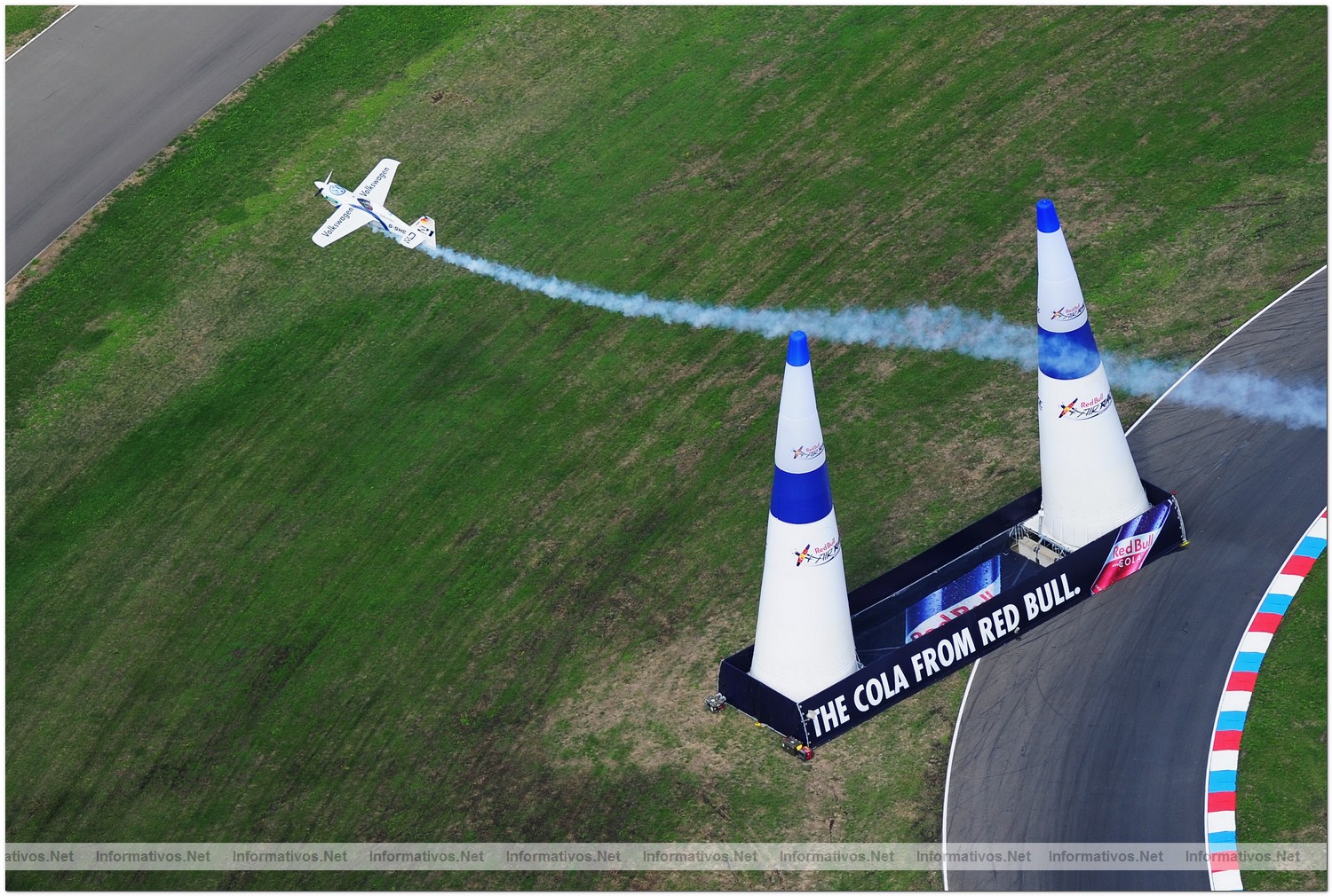 Matthias Dolderer of Germany in action during Qualifying for Round 6 of the Red Bull Air Race World Championship at the Eurospeedway, Lausitz on August 8, 2010 in Germany.