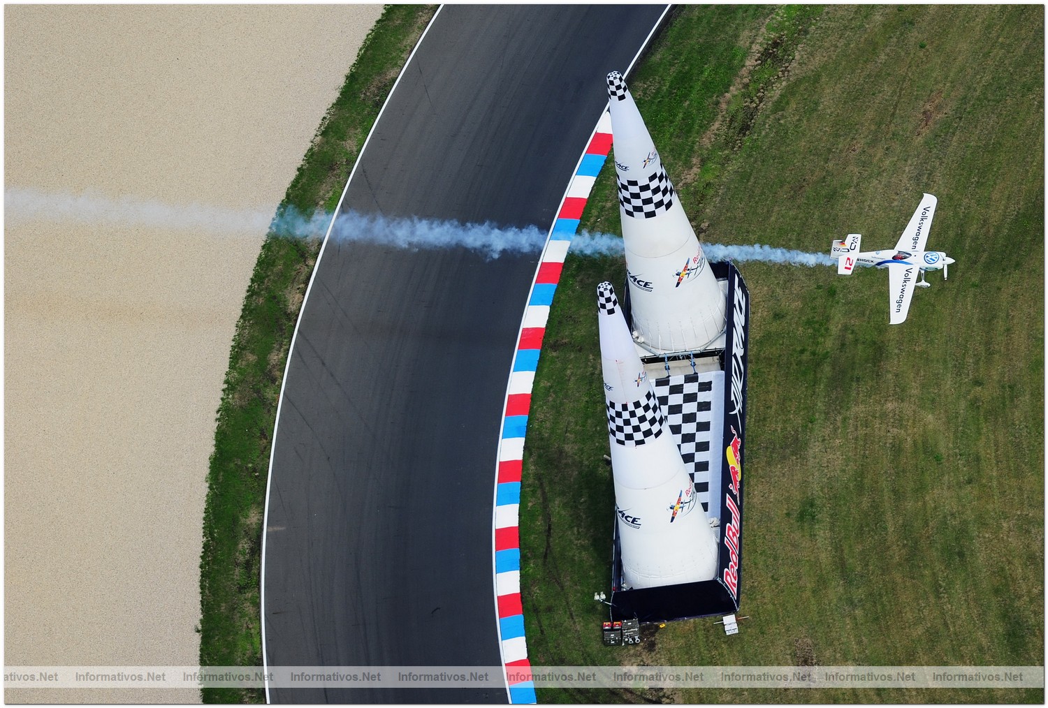 Matthias Dolderer of Germany in action during Qualifying for Round 6 of the Red Bull Air Race World Championship at the Eurospeedway, Lausitz on August 8, 2010 in Germany.