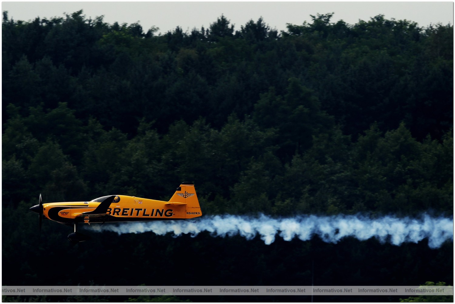 Nigel Lamb of Great Britain in action during Race Day for Round 6 of the Red Bull Air Race World Championship at the Eurospeedway, Lausitz on August 8, 2010 in Germany.