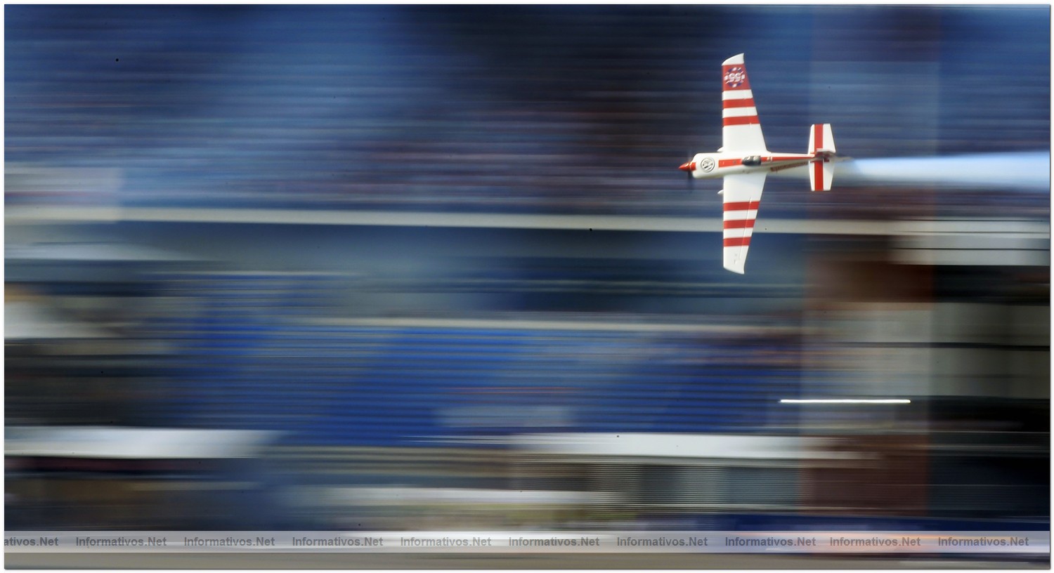 Paul Bonhomme of Great Britain in action during Race Day for Round 6 of the Red Bull Air Race World Championship at the Eurospeedway, Lausitz on August 8, 2010 in Germany.