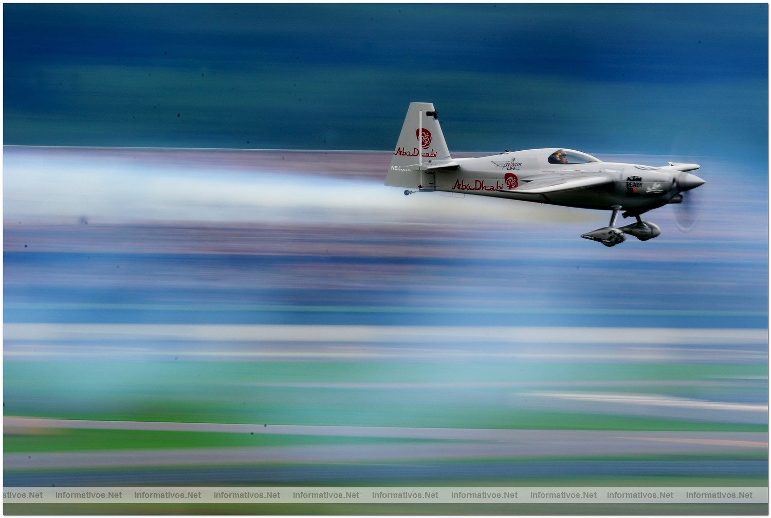 Hannes Arch of Austria in action during Round 6 of the Red Bull Air Race World Championship at the Eurospeedway, Lausitz on August 8, 2010 in Germany.