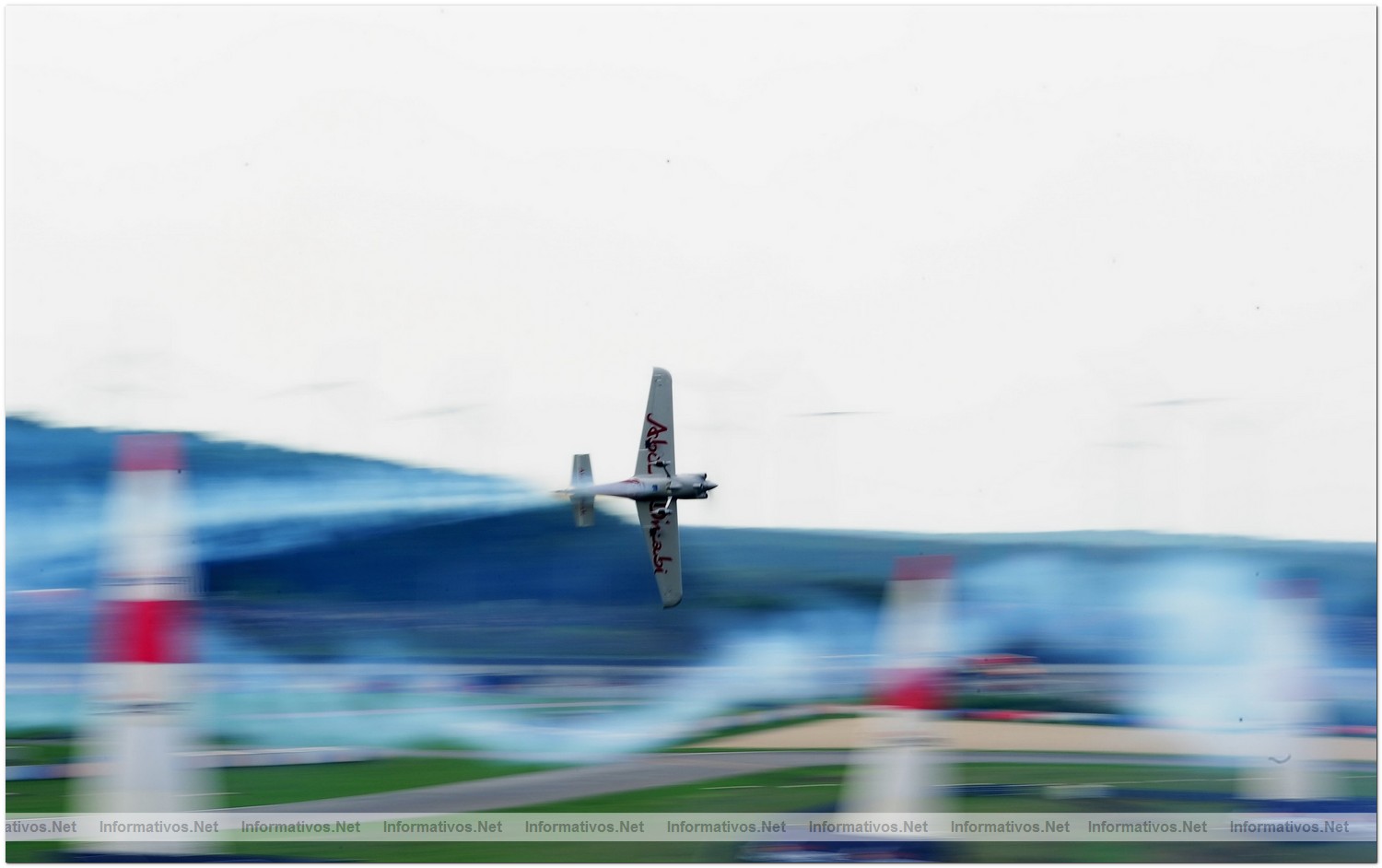 Hannes Arch of Austria in action during Round 6 of the Red Bull Air Race World Championship at the Eurospeedway, Lausitz on August 8, 2010 in Germany.