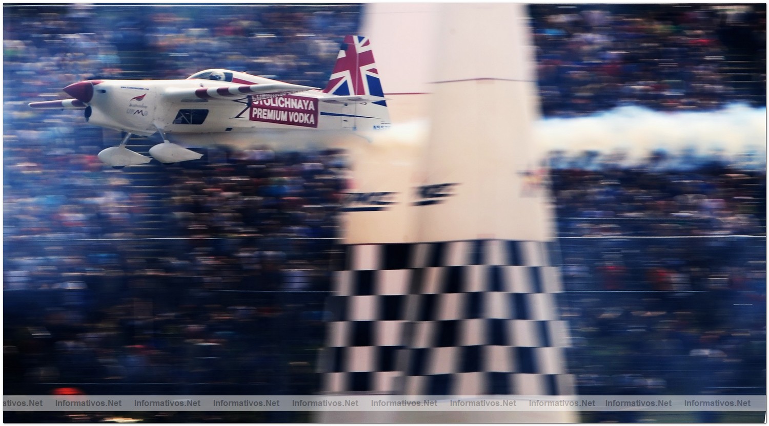 Paul Bonhomme of Great Britain in action during Race Day for Round 6 of the Red Bull Air Race World Championship at the Eurospeedway, Lausitz on August 8, 2010 in Germany.