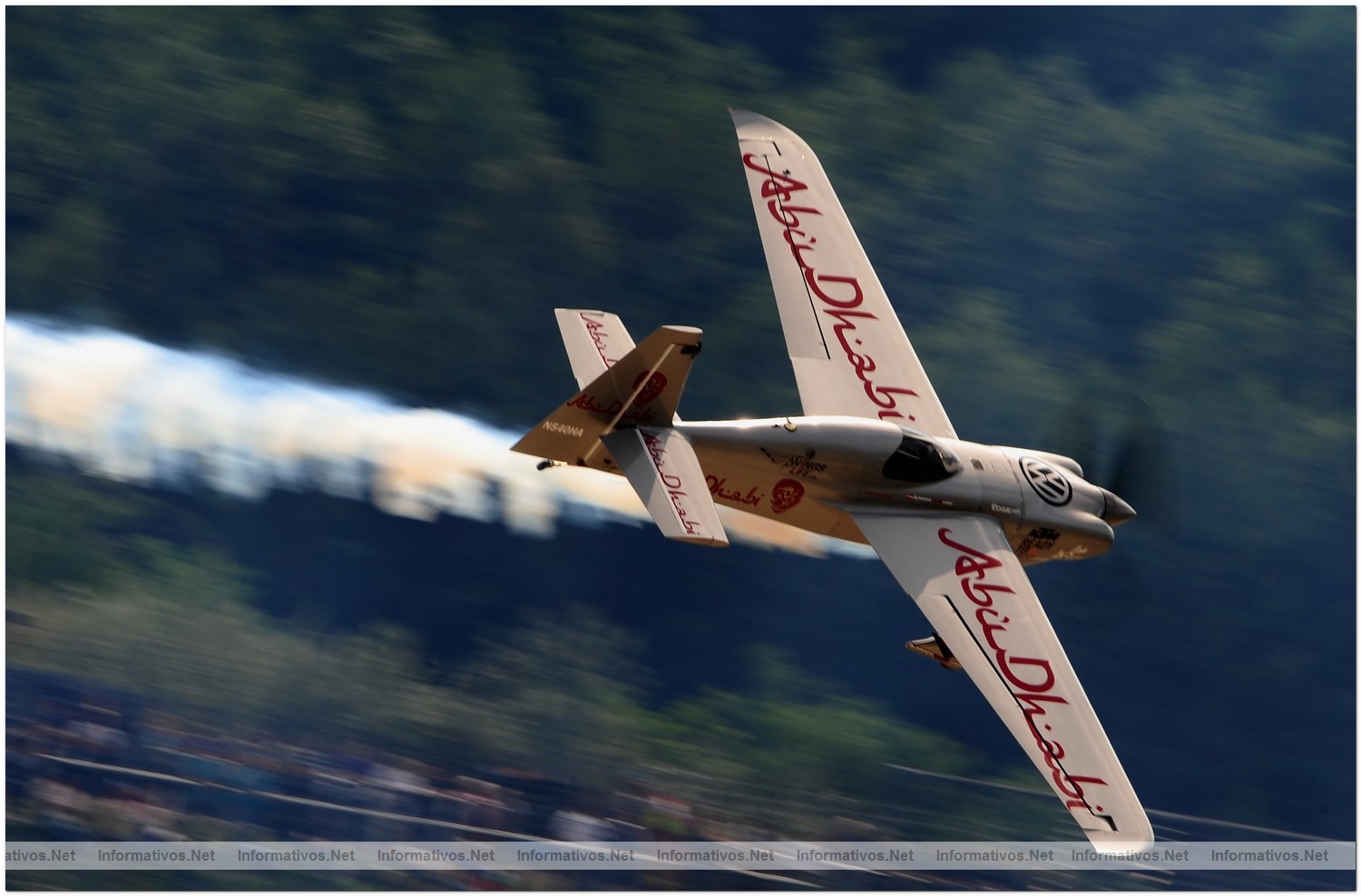 Hannes Arch of Austria in action during Round 6 of the Red Bull Air Race World Championship at the Eurospeedway, Lausitz on August 8, 2010 in Germany