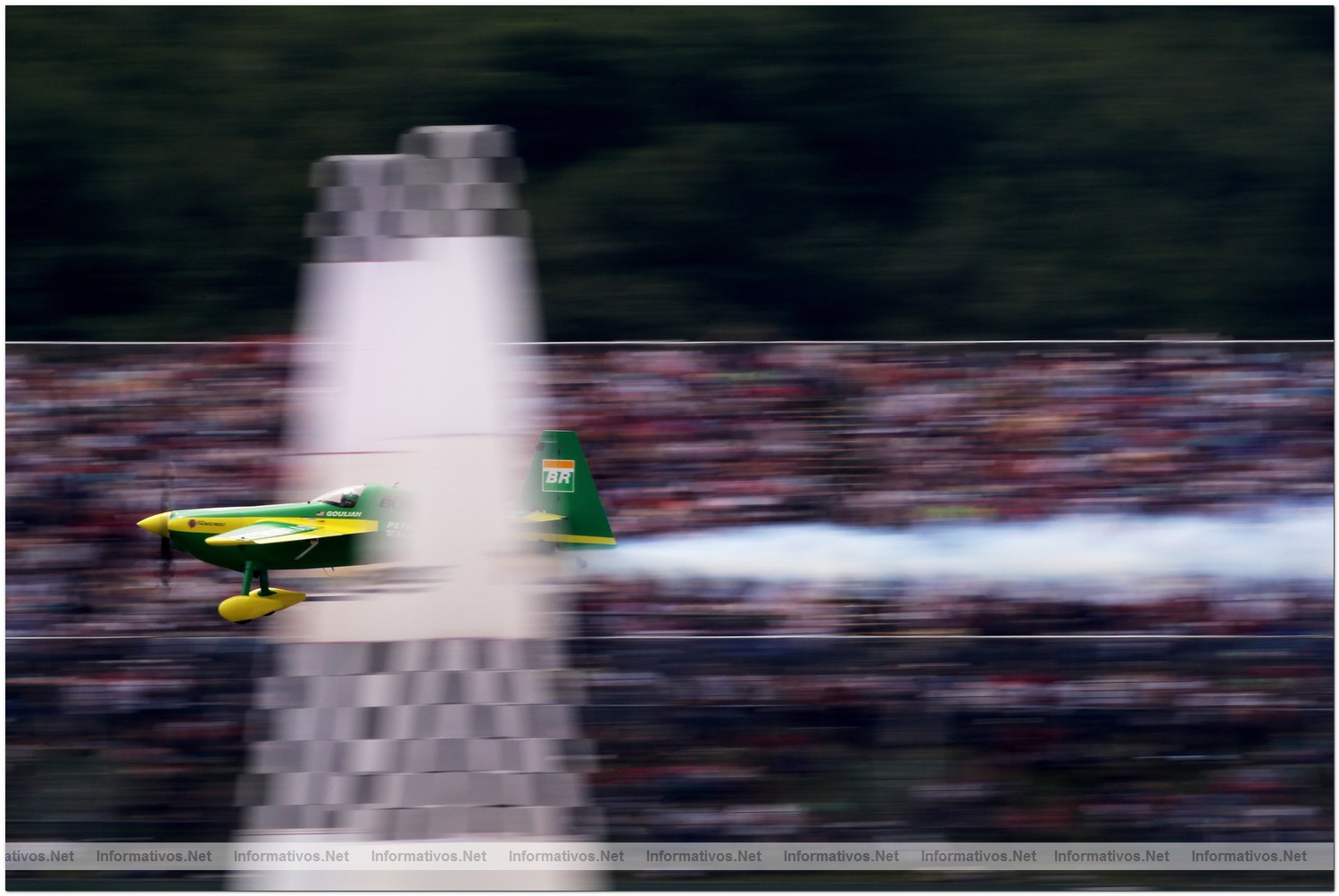 Michael Goulian of USA in action during Round 6 of the Red Bull Air Race World Championship at the Eurospeedway, Lausitz on August 8, 2010 in Germany.