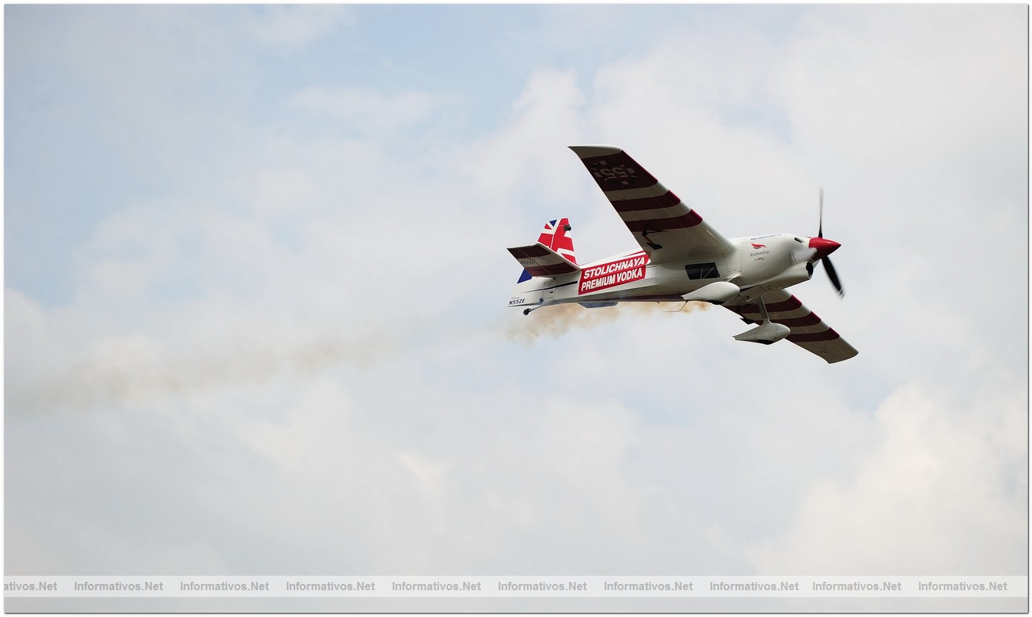 Paul Bonhomme of Great Britain in action during Round 6, training day 2 of the Red Bull Air Race World Championship at the Eurospeedway, Lausitz on August 6, 2010 in Germany.