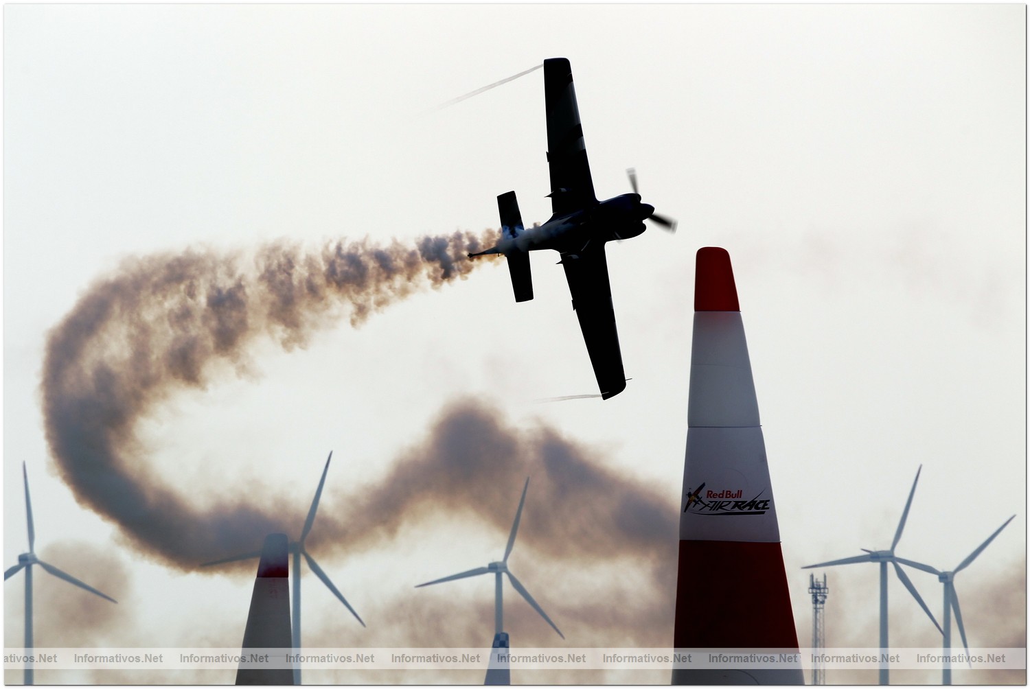 Sergey Rakhmanin of Russia in action during Round 6, training day 2 of the Red Bull Air Race World Championship at the Eurospeedway, Lausitz on August 6, 2010 in Germany