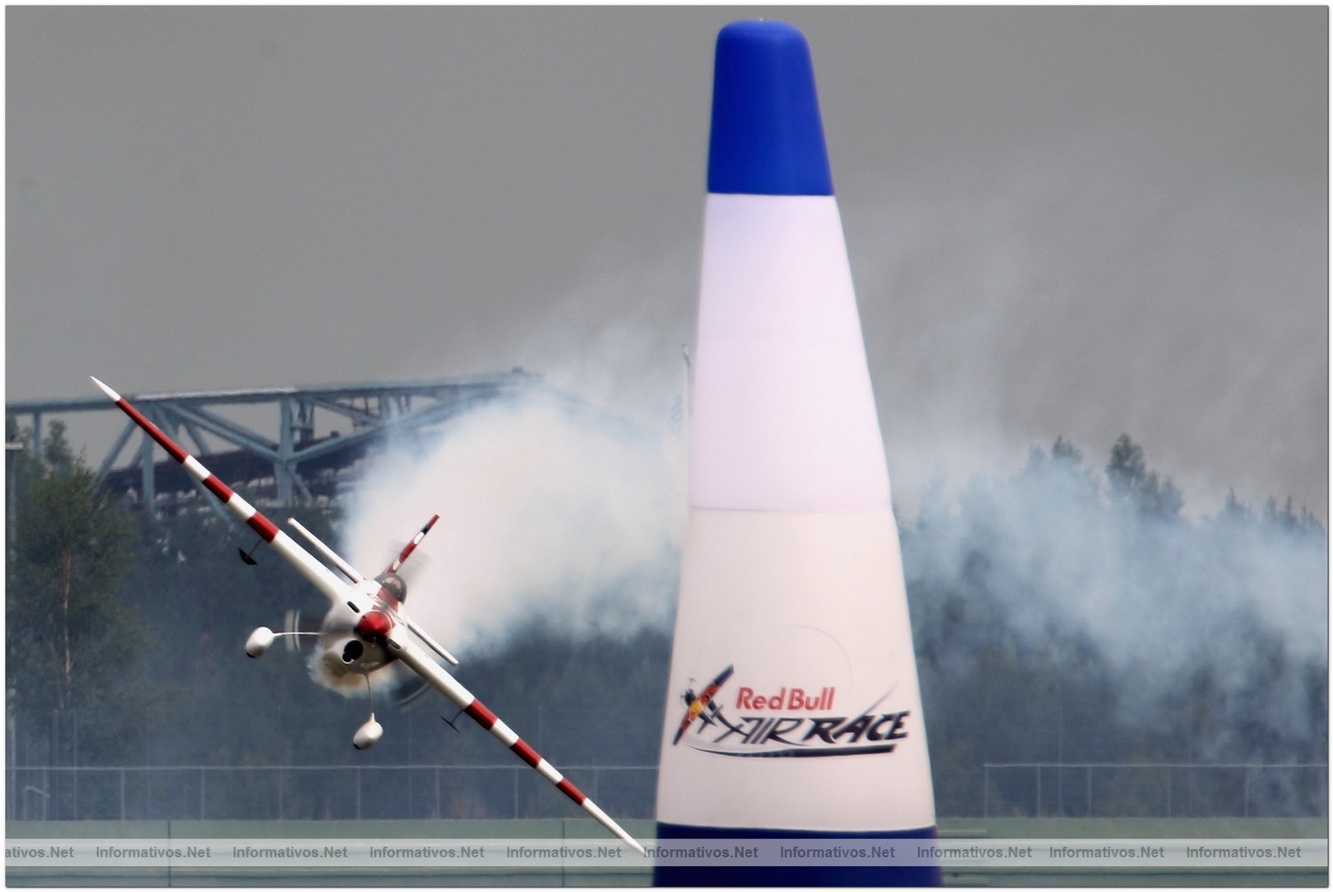 Paul Bonhomme of Great Britain in action during Round 6, training day 2 of the Red Bull Air Race World Championship at the Eurospeedway, Lausitz on August 6, 2010 in Germany