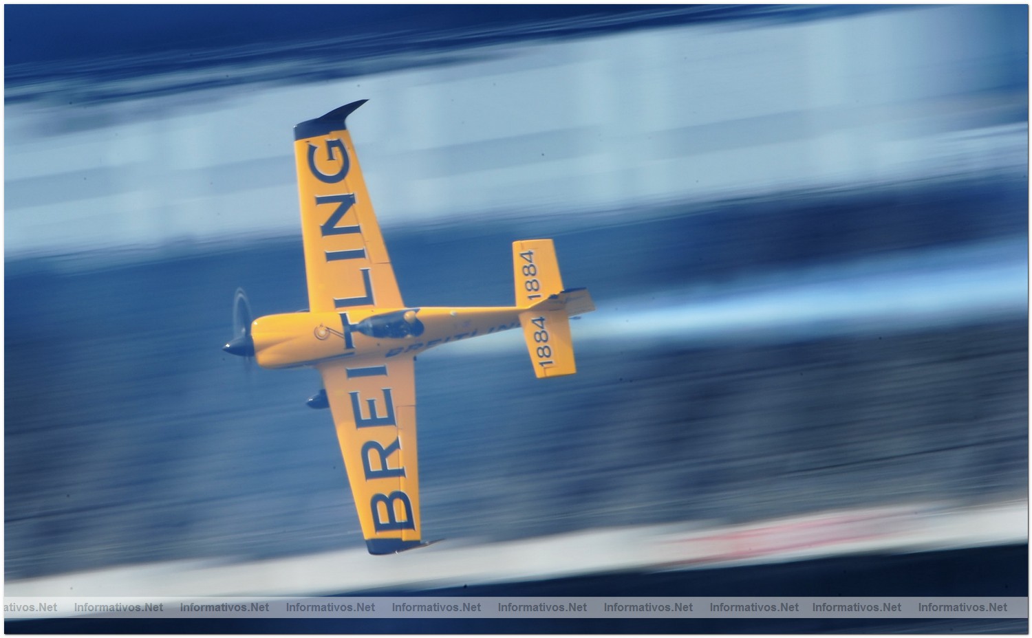 Nigel Lamb of Great Britain in action during Round 6, training day 1 of the Red Bull Air Race World Championship at the Eurospeedway, Lausitz on August 5, 2010 in Germany.