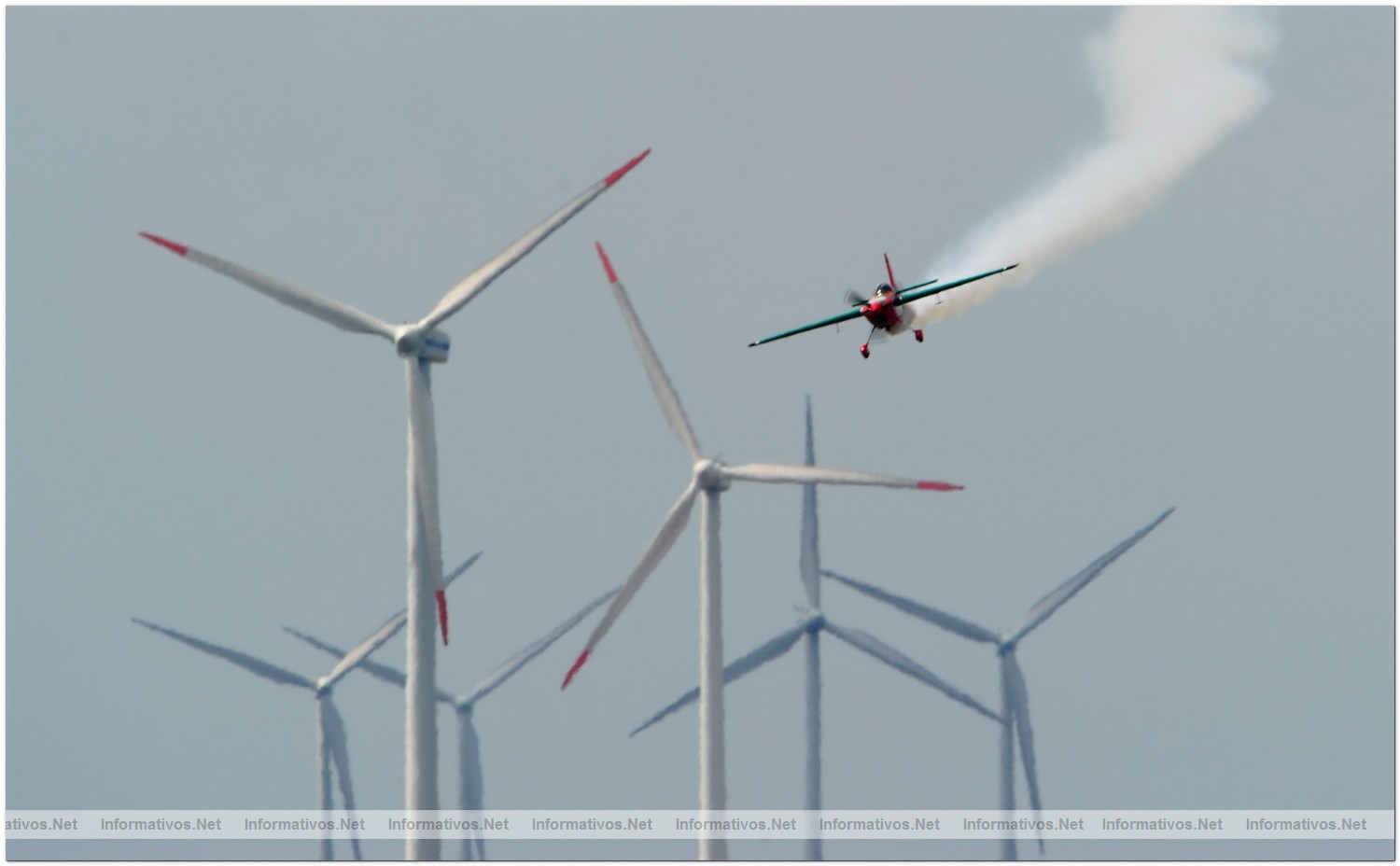 Pete McLeod of Canada in action during Round 6, training day 1 of the Red Bull Air Race World Championship at the Eurospeedway, Lausitz on August 5, 2010 in Germany