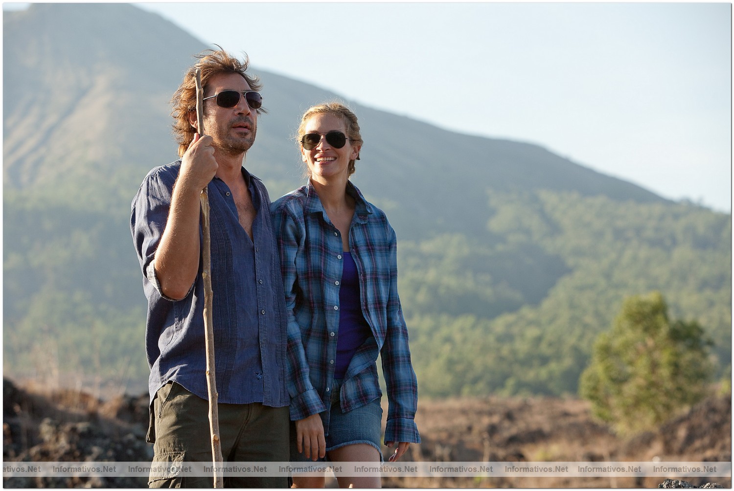 Fotograma de ''Eat Pray Love (Come Reza Ama)'' basada en el best seller hom�nimo de la escritora y periodista Elizabeth Gilbert.  Javier Bardem "Felipe" y Julia Roberts "Elizabeth Gilbert"