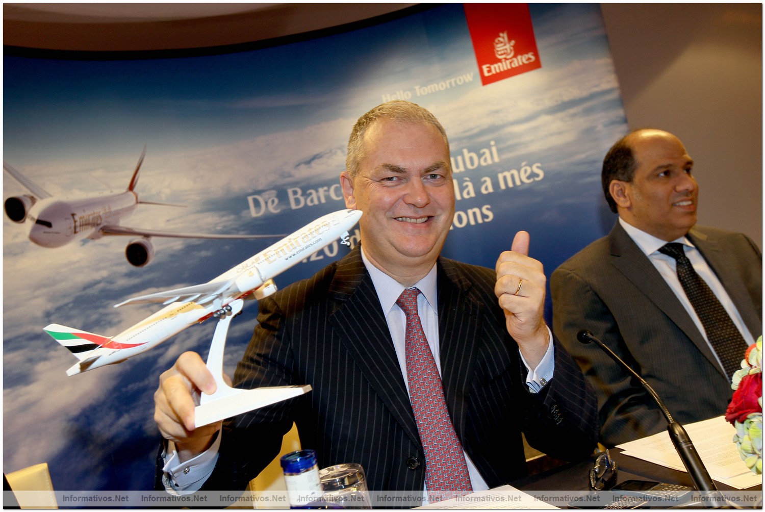 BCN22MAY012.- Emirates conectar� Barcelona con Dubai desde el pr�ximo 3 de Junio. Thierry Antinori, Vicepresidente Ejecutivo a nivel mundial de Emirates