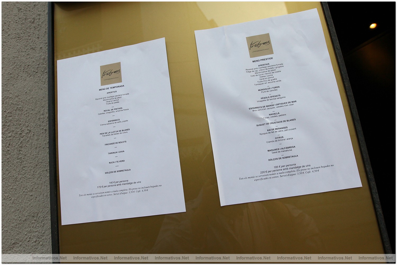 Sant Celoni, 2 de Julio de 2012.- Presentaci�n del nuevo 'claim' e imagen de Can Fabes. Men�s