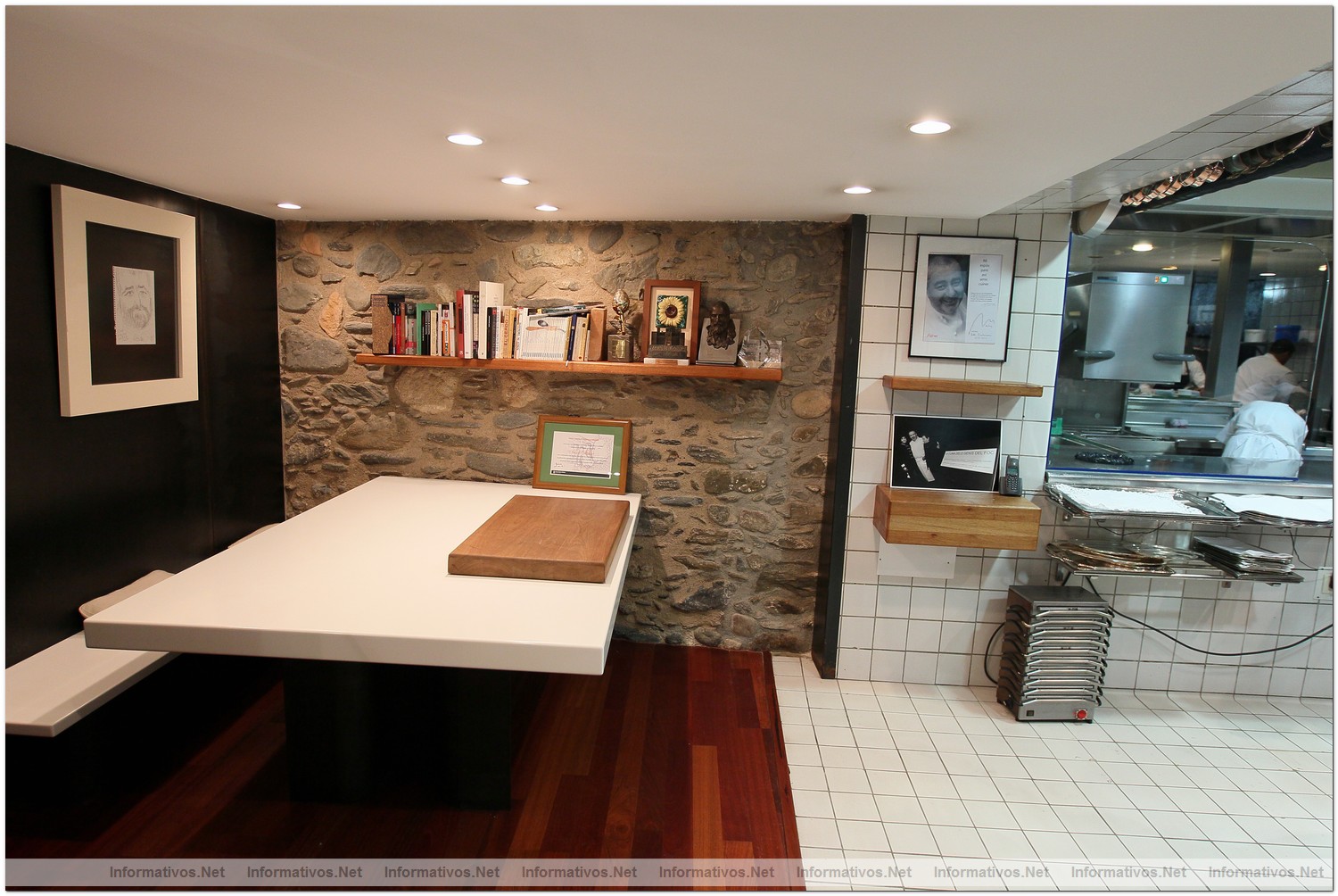 Sant Celoni, 2 de Julio de 2012.- Presentaci�n del nuevo 'claim' e imagen de Can Fabes. Espacio junto a la cocina