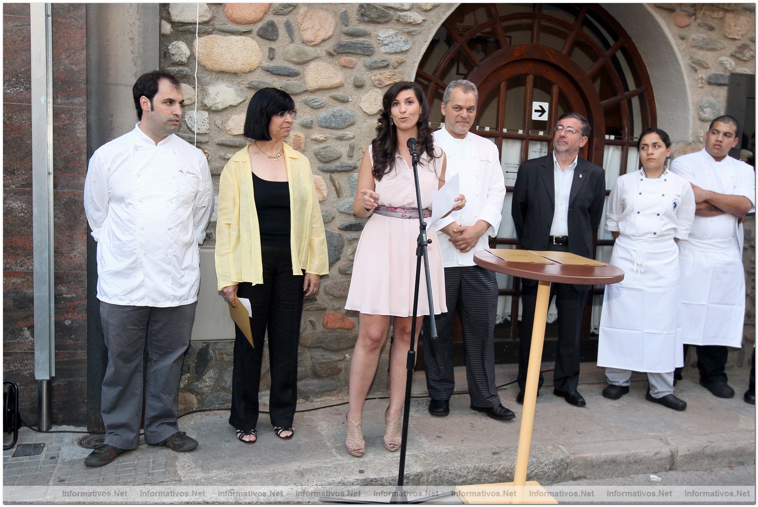 Sant Celoni, 2 de Julio de 2012.- Presentaci�n del nuevo 'claim' e imagen de Can Fabes. Pau, �ngels, Regina y Xavier Pellicer