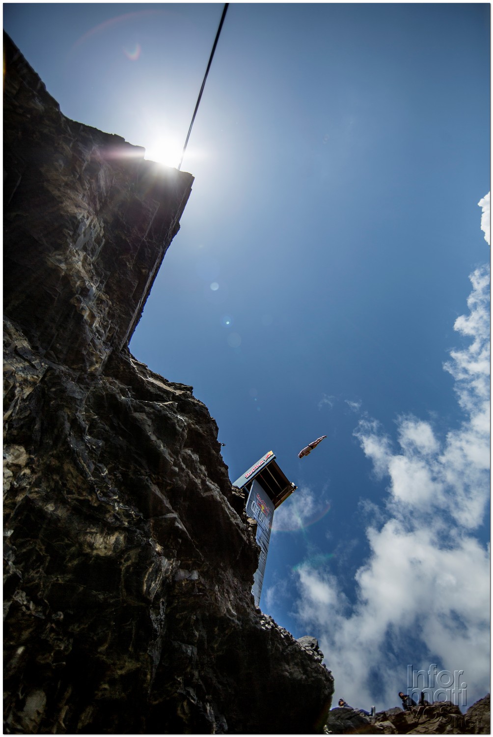 Gary Hunt of Great Britain dives from the 28 metre platform during the fourth stop of the Red Bull Cliff Diving World Series, Inis Mor, Aran Islands, Ireland on August 4th 2012.