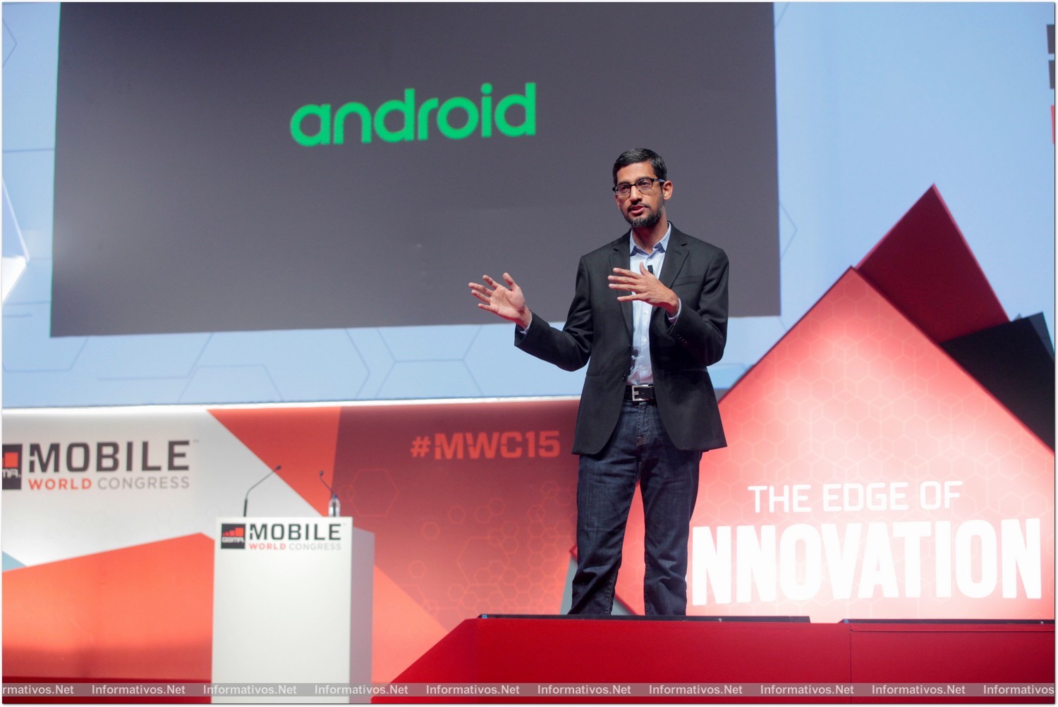 BCNFEB2015.- Mobile World Congress 2015. Conferencia de Sundar Pichai, vicepresidente de Google
